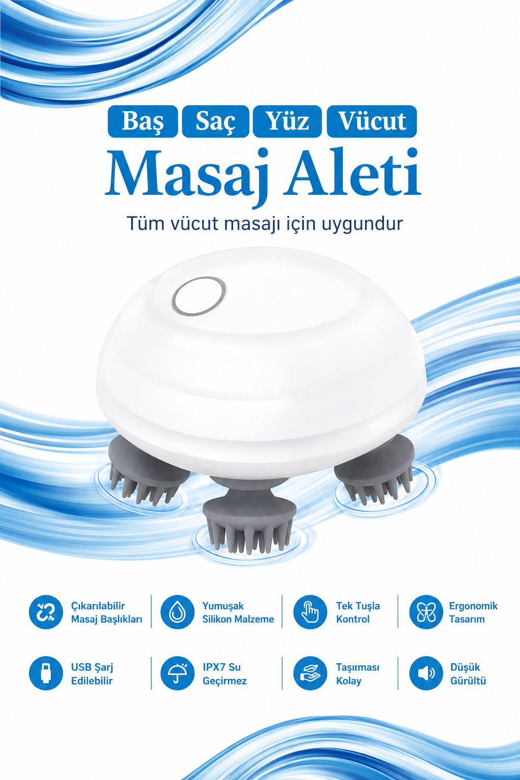 Taşınabilir Şarjlı Masaj Aleti