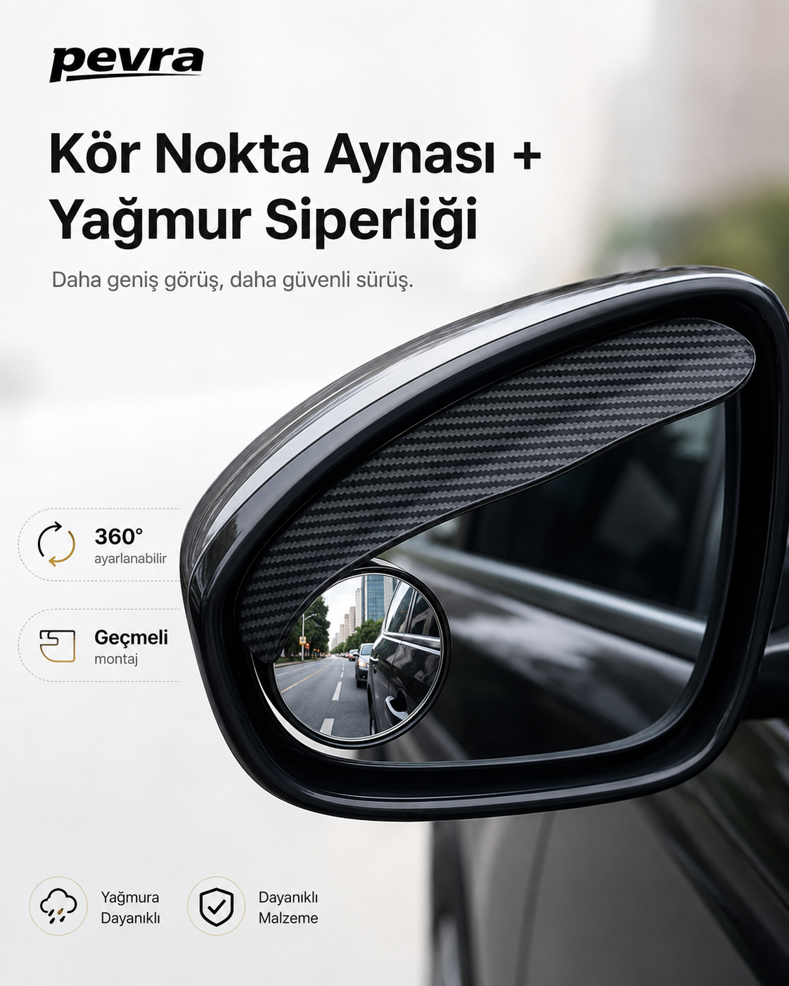 Pevra kör nokta aynası kutu ve set görseli