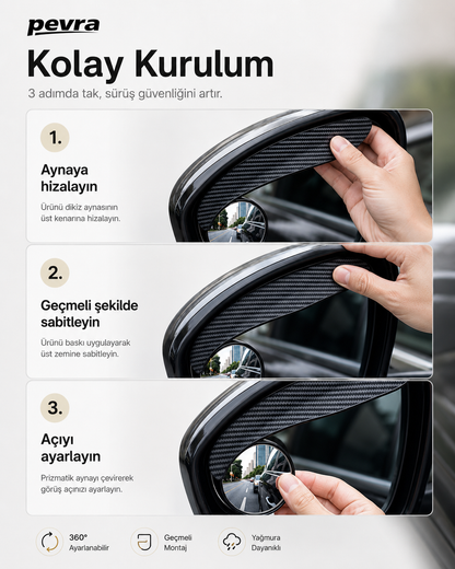 Pevra kör nokta ve yağmur siperliği karşılaştırma görseli